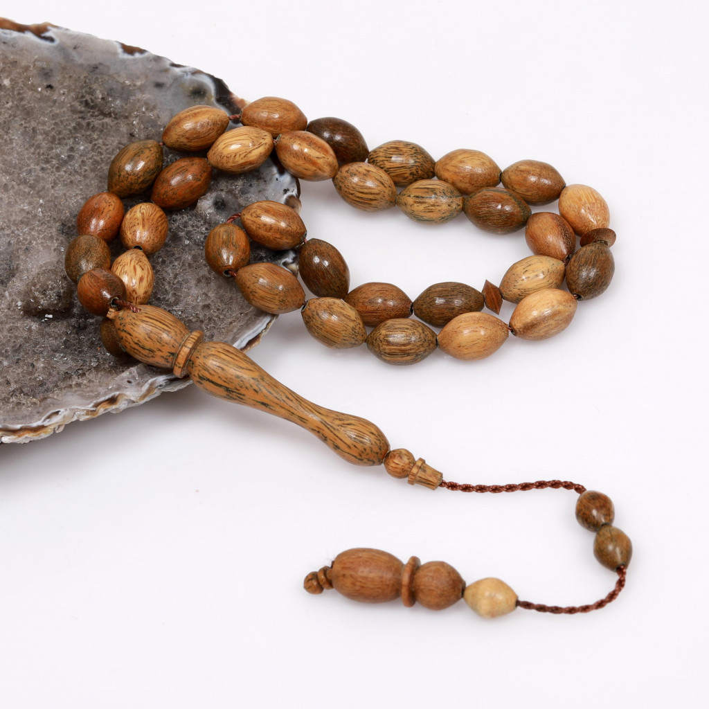 Arpa Kesim Pelesenk Ağacı Tesbih - 8*11 mm