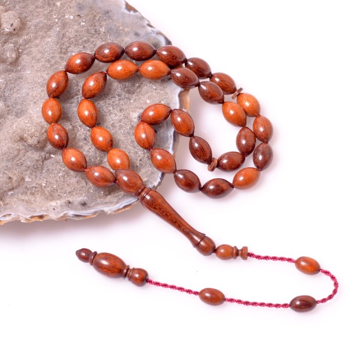 Arpa Kesim Yılan Ağacı Tesbih 6*9 mm - 1