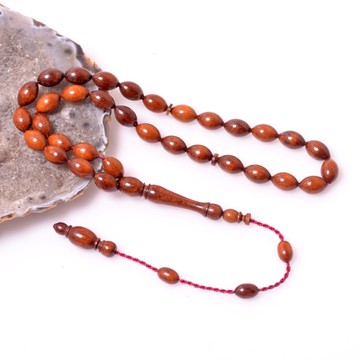 Arpa Kesim Yılan Ağacı Tesbih 6*9 mm - 2