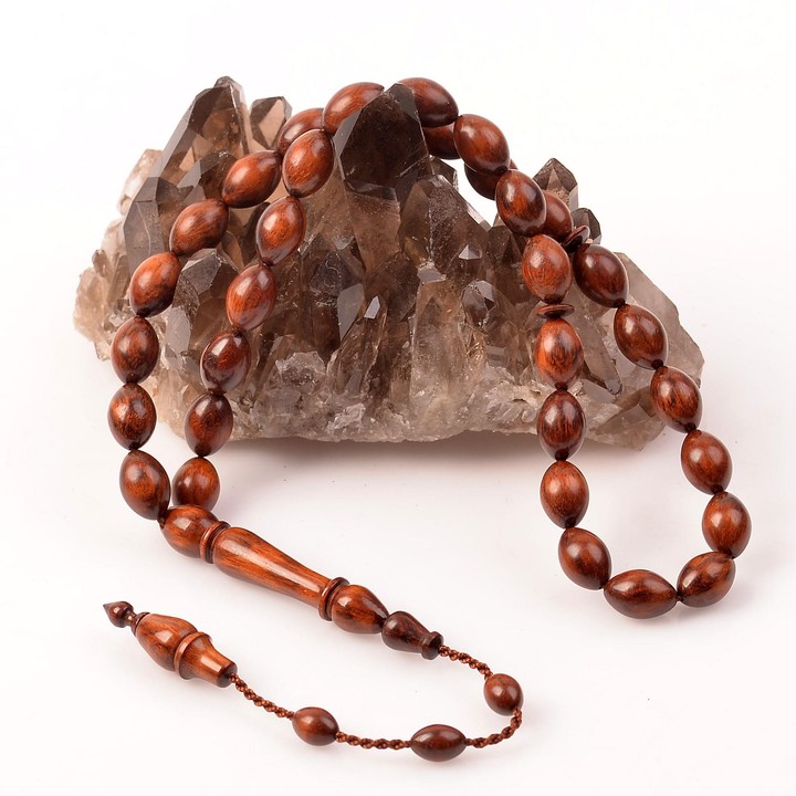 Arpa Kesim Yılan Ağacı Tesbih (7*11 mm) - 2