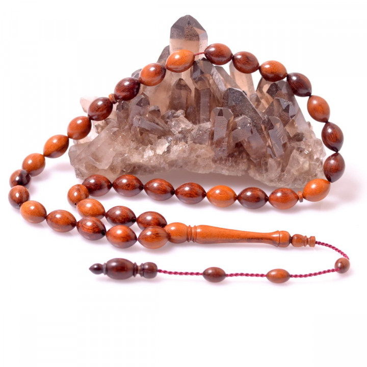 Arpa Kesim Yılan Ağacı Tesbih 9*12 mm - 2