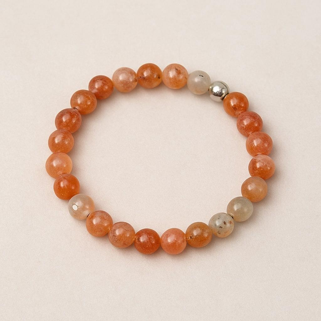 Arusha Taşı Doğal Taş Bileklik – Unisex, Lastikli, 7 mm, Çelik Malzemeli