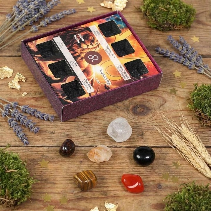 Aslan Burcu Doğal Taş Seti – Karton Kutulu - 1