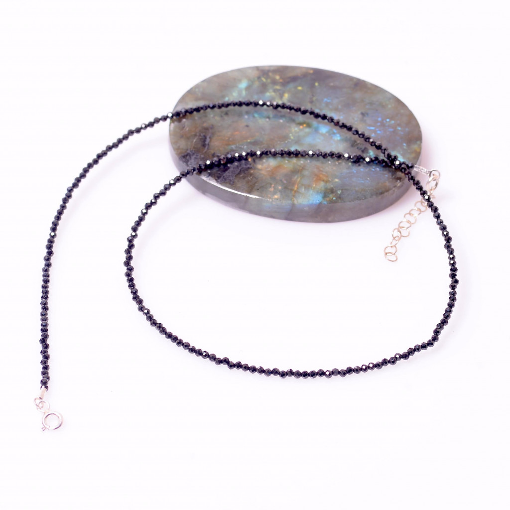 Aura Spinel Taşı Gümüş Kolye - 1,8 mm Çok İnce