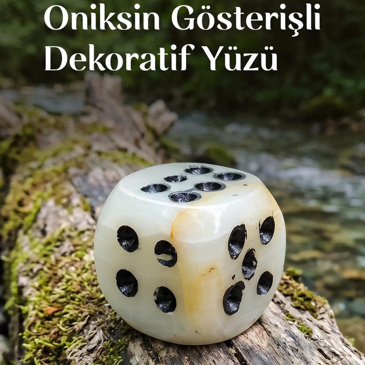 Yeşil Oniks Taşı Zar 55 cm