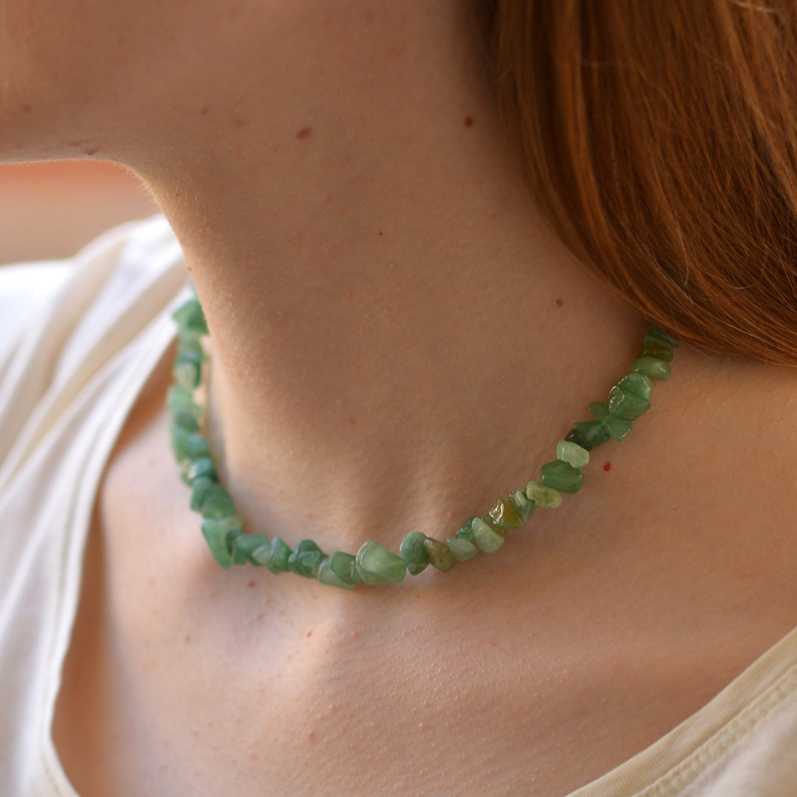 Aventurin Stone Şekilsiz Necklace