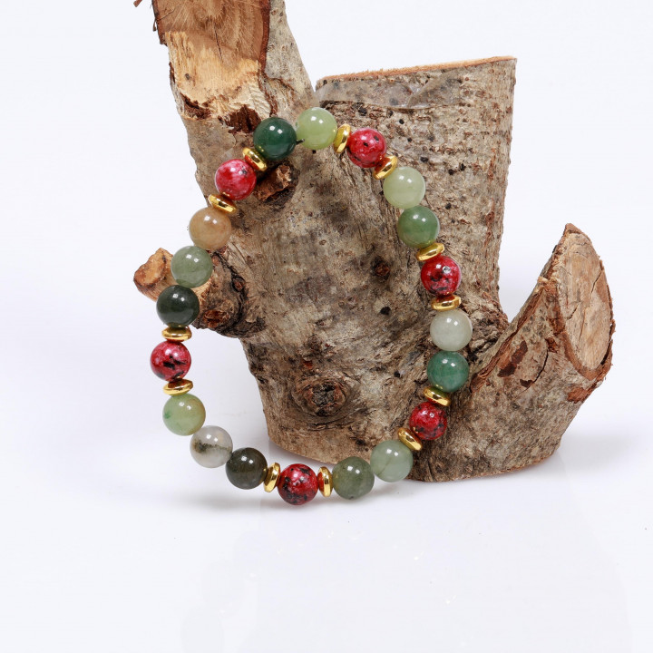 Aventurin ve Jade Taşı Bileklik - 8 mm