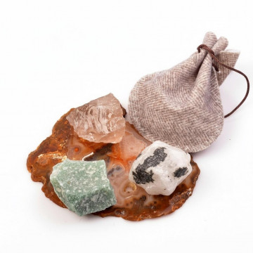 Doğal Taş Üçlü Set – Dumanlı Kuvars, Aventurin, Ay Taşı