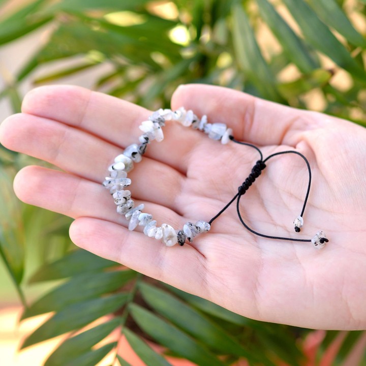 Ay Taşı Bileklik - Ayarlamalı Kırık Taş Bileklik - 2