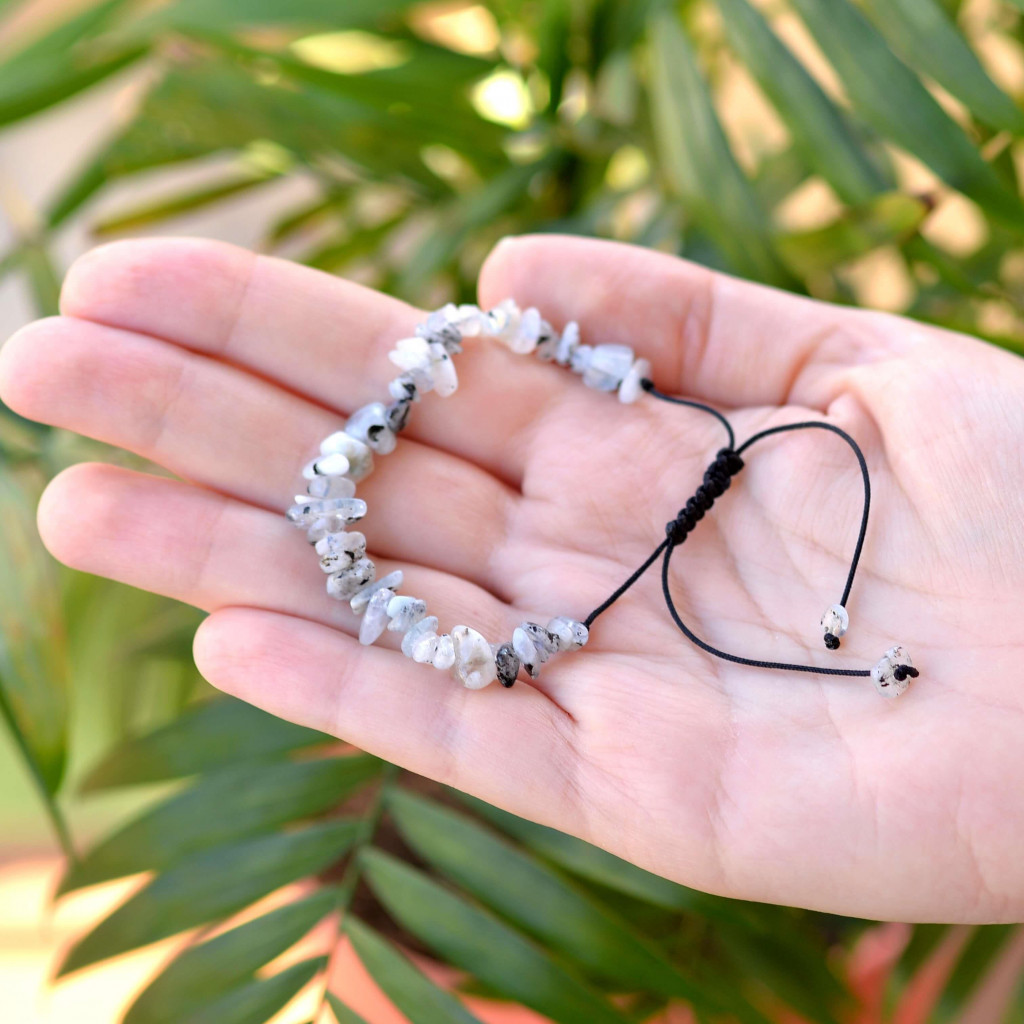 Ay Taşı Bileklik - Ayarlamalı Kırık Taş Bileklik