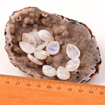 Ay Taşı Damla Şeklinde Kabaşon - Yüzük ve Kolye Taşı - 2