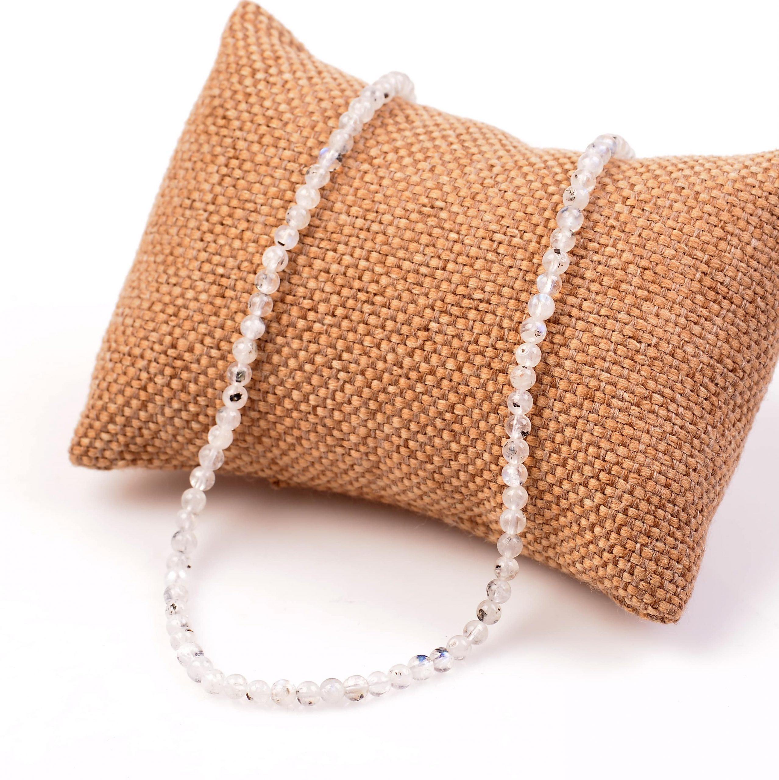 Moonstone Dizi Necklace 4 mm