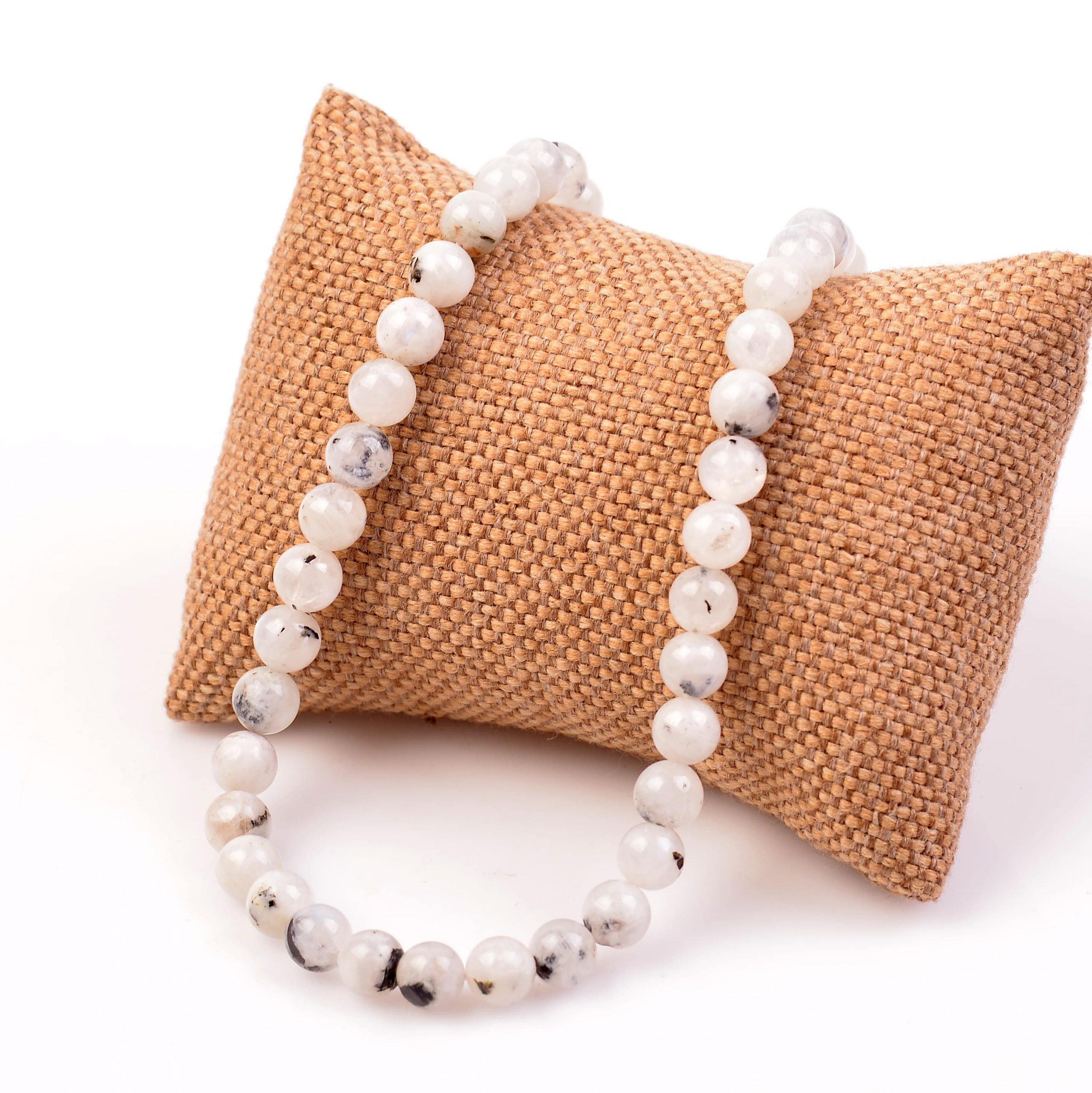 Moonstone Dizi Necklace 8 mm
