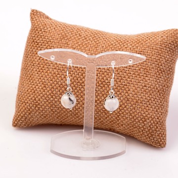 Ay Taşı Gümüş Küpe - 2