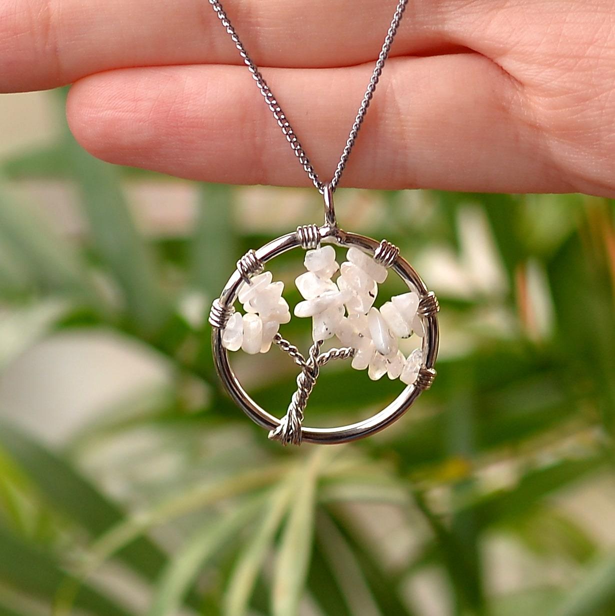 Moonstone Necklace Hayat Tree