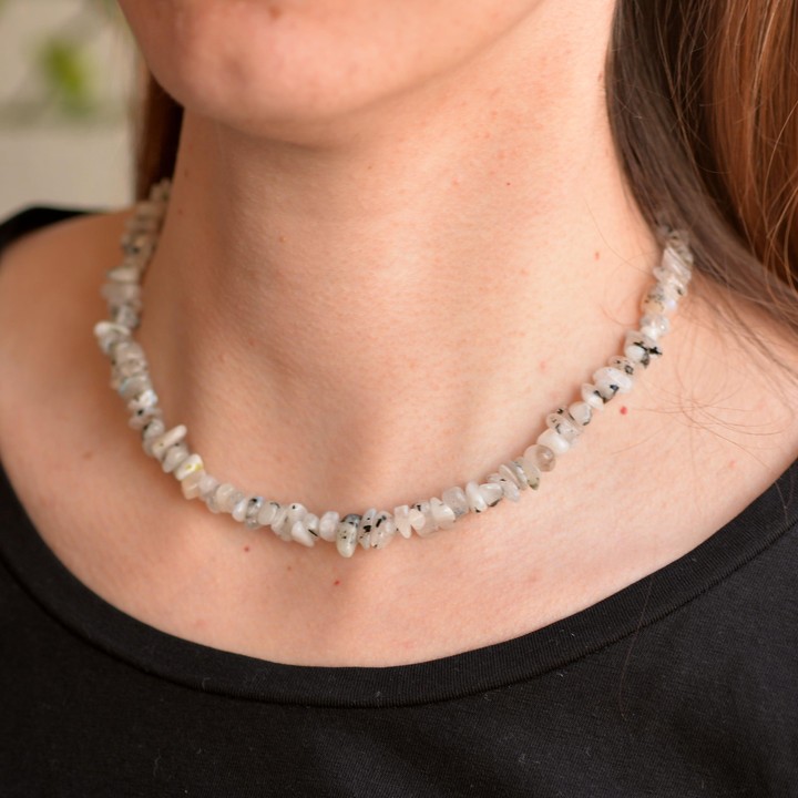 Ay Taşı Şekilsiz Kolye