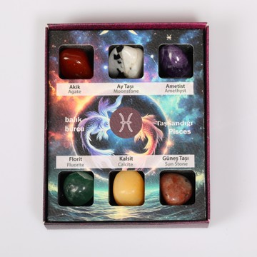 Balık Burcu Doğal Taş Seti – Karton Kutulu - 2
