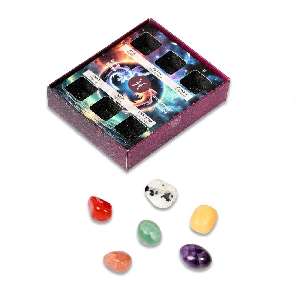 Balık Burcu Doğal Taş Seti – Karton Kutulu