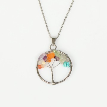 Balık Burcu Hayat Ağacı Kolye - Paslanmaz Çelik - 2