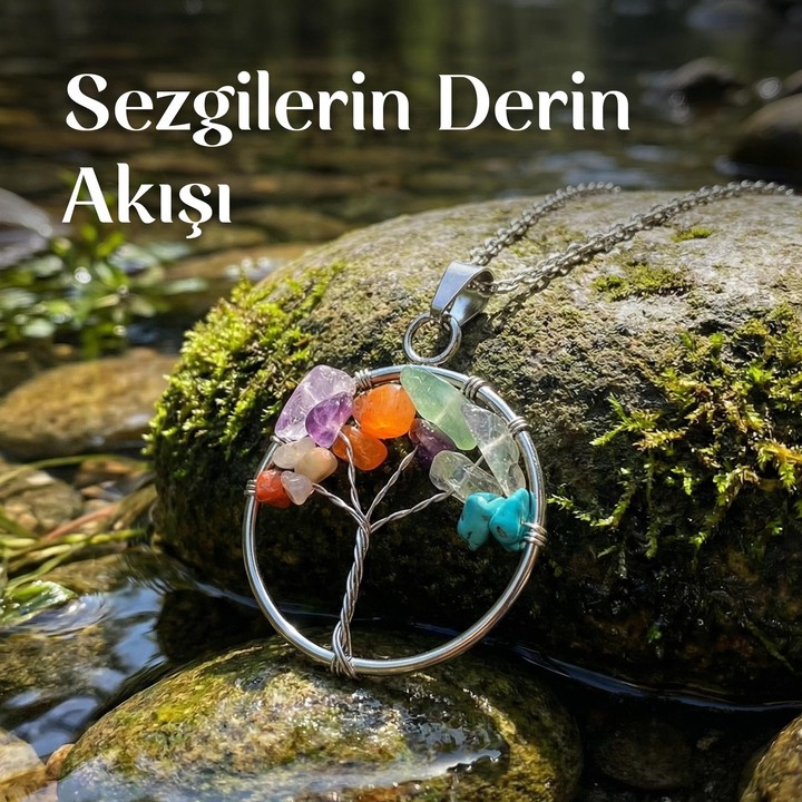 Balık Burcu Hayat Ağacı Kolye - Paslanmaz Çelik
