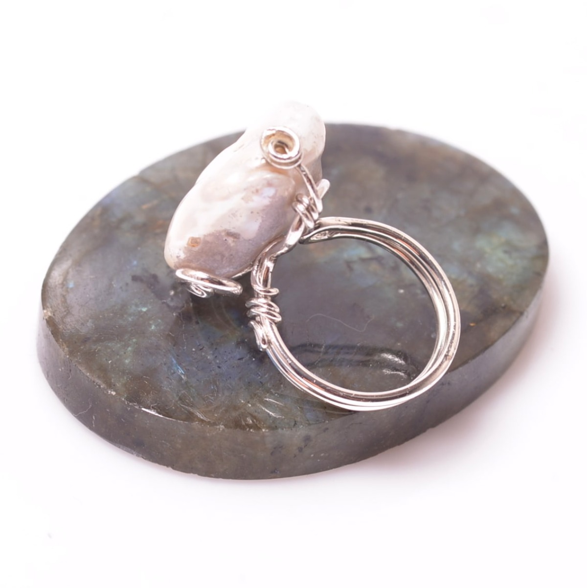 Barok İnci Yüzük - Ayarlamalı