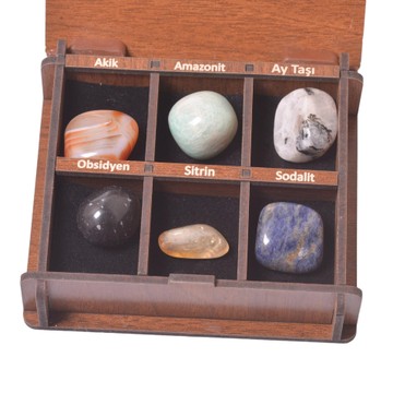 Başak Burcu Doğal Taş Set - Ahşap Kutulu - 2