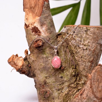 Berceste Model Rodokrozit Taşı Gümüş Kolye - Küçük Boy - 2