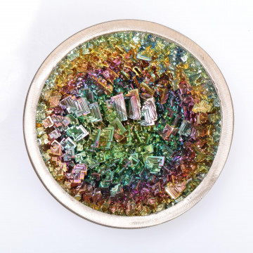 Bizmut Kase (10 cm) – Metal Standlı, Dekoratif ve Enerji Dengeleyici Kase - 2