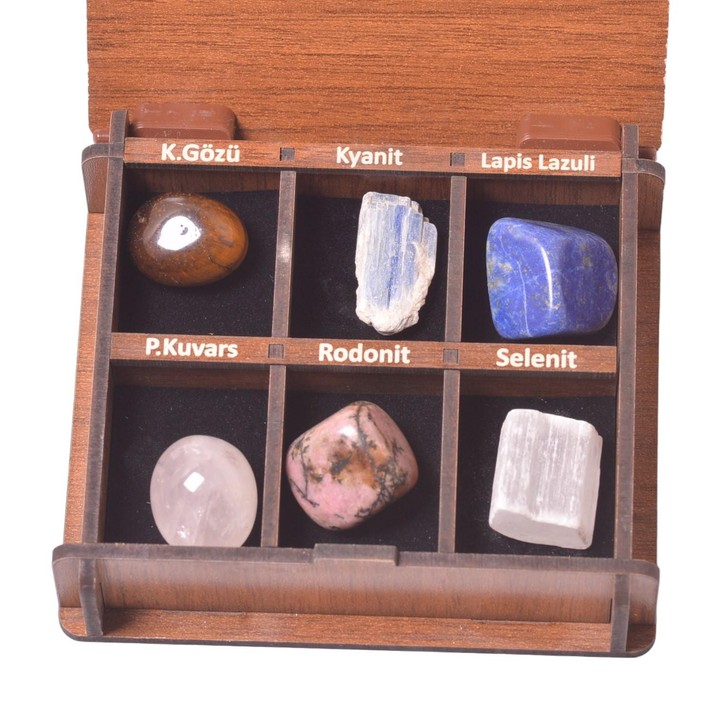 Boğa Burcu Taş Seti - Ahşap Kutulu