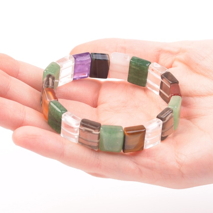 Çakra Taşlarından Bileklik - Dikdörtgen Kesim - 2