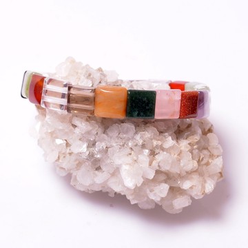 Çakra Taşlarından Bileklik - Kare Kesim - 2