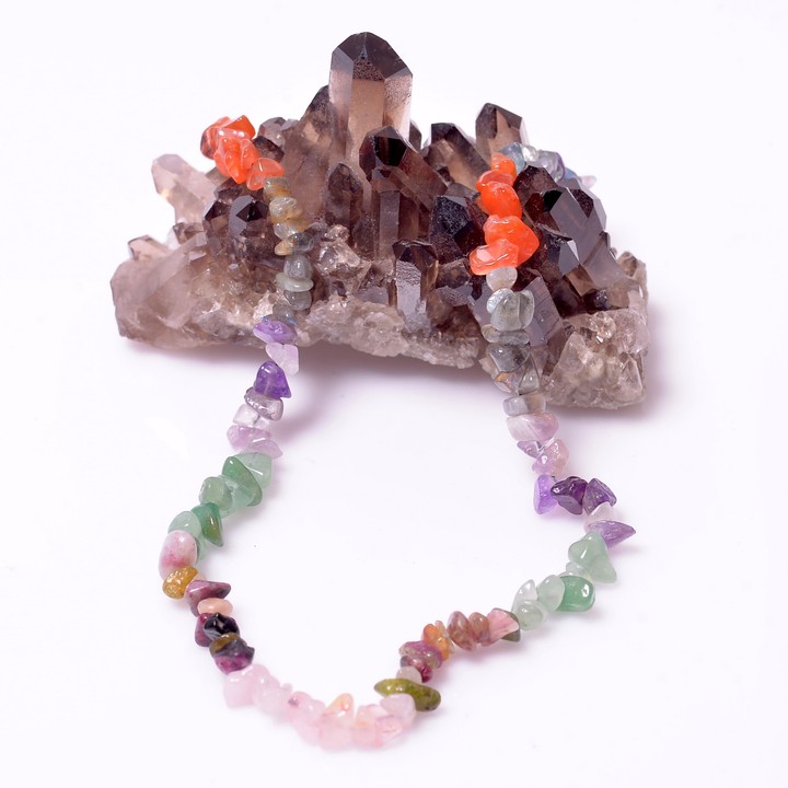 Çakra Taşlarından Doğal Taş Kolye - Kırık Taş - 1