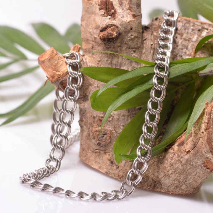 Çelik Kolye - Halkalı Yassı Model 7 mm