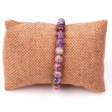 Çeroit Taşı Bileklik ( 8 mm ) - Gümüş Aparat - 2