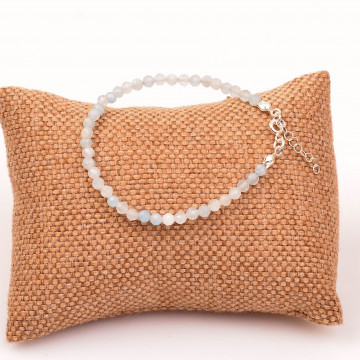 Çok İnce Akuamarin Taşı Bileklik - 3 mm - 2