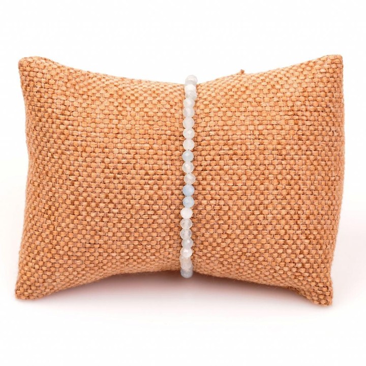 Çok İnce Akuamarin Taşı Bileklik - 3 mm