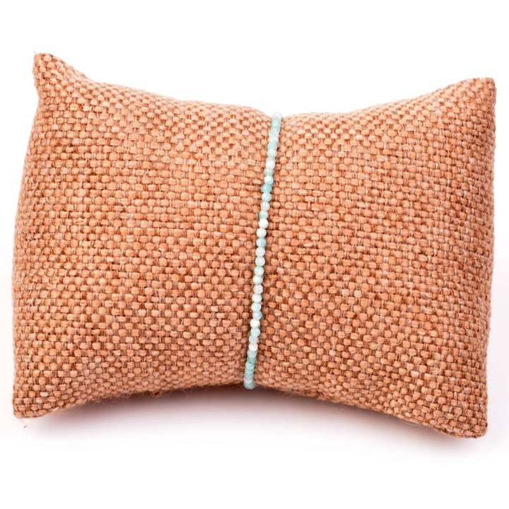 Çok İnce Amazonit Taşı Gümüş Bileklik - 2 mm