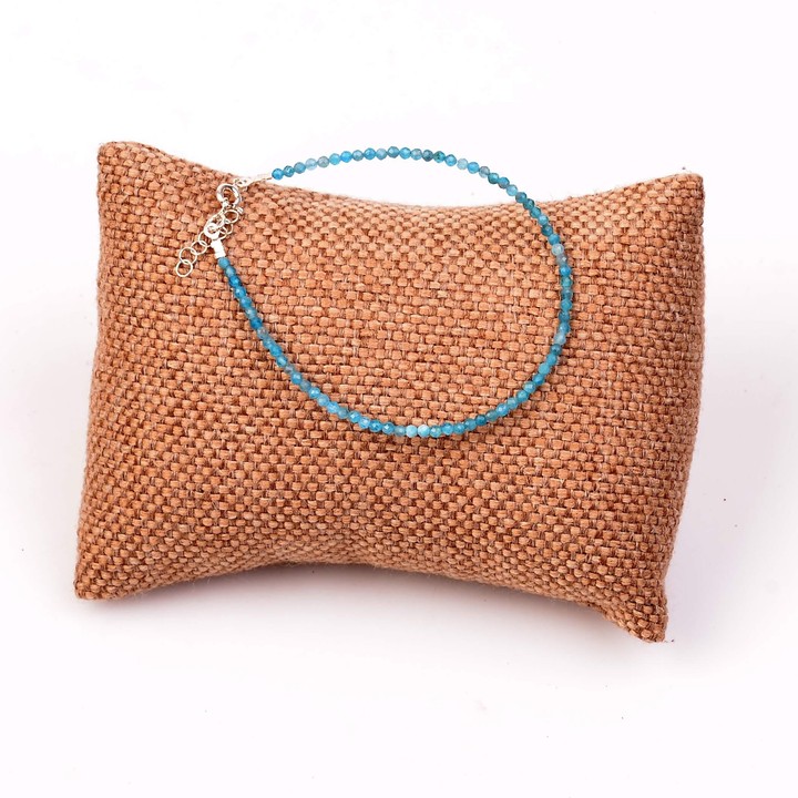 Çok İnce Apatit Taşı Gümüş Bileklik - 2 mm