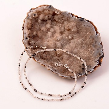 Çok İnce Ay Taşı Kolye - 2 mm - 2