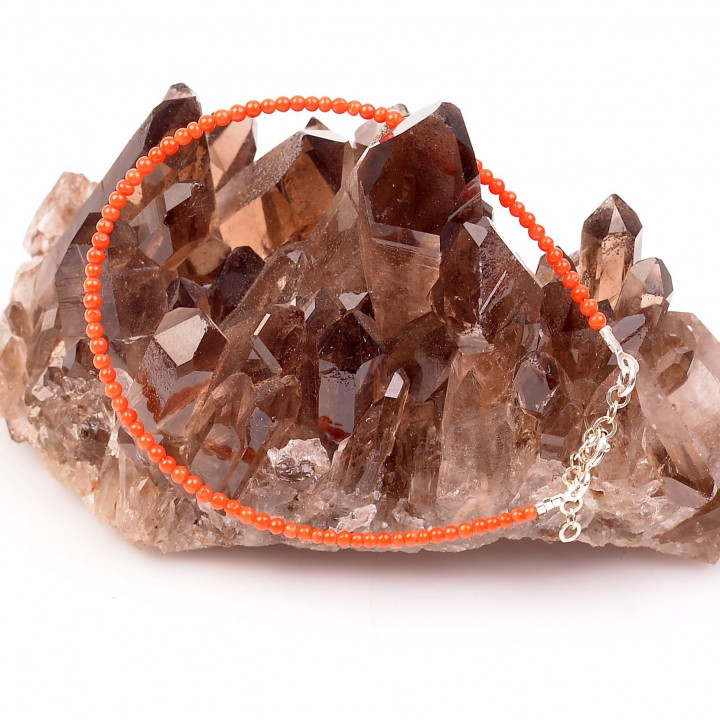 Çok İnce Boyasız Mercan Taşı Bileklik - 2 mm