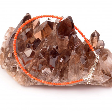 Çok İnce Boyasız Mercan Taşı Bileklik - 2 mm - 2