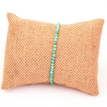 Çok İnce Boyasız Turkuaz Taşı Bileklik (3,2 mm) - 2