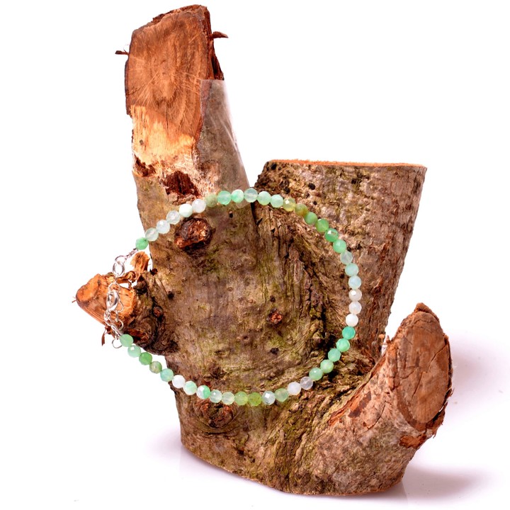 Çok İnce Krizopras Taşı Bileklik - 3,3 mm