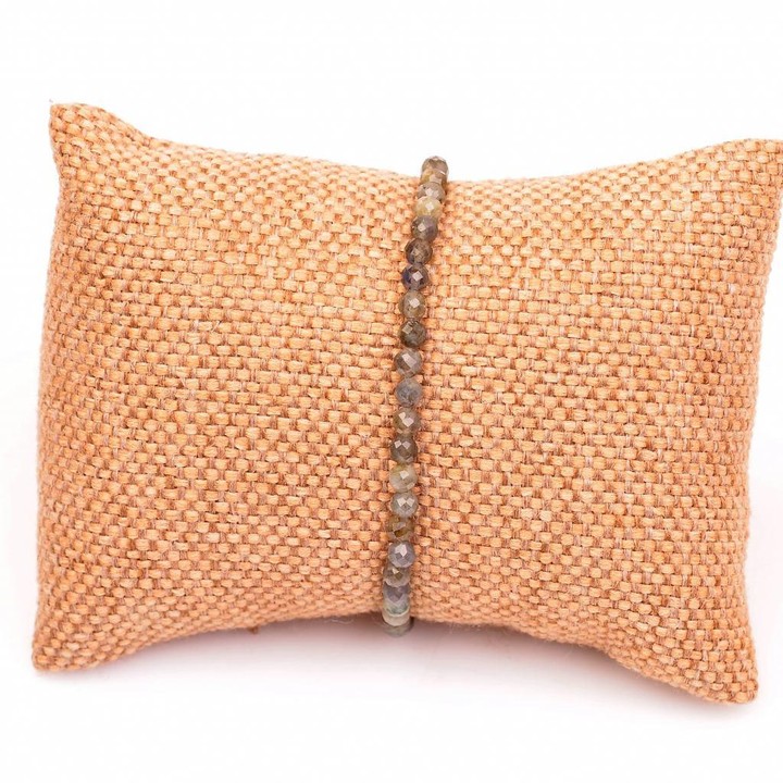 Çok İnce Labradorit Taşı Bileklik - 4 mm