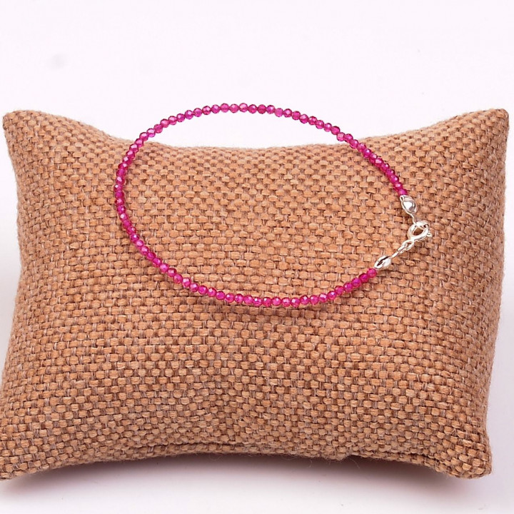 Çok İnce Spinel Taşı Gümüş Bileklik ( 2,2 mm )