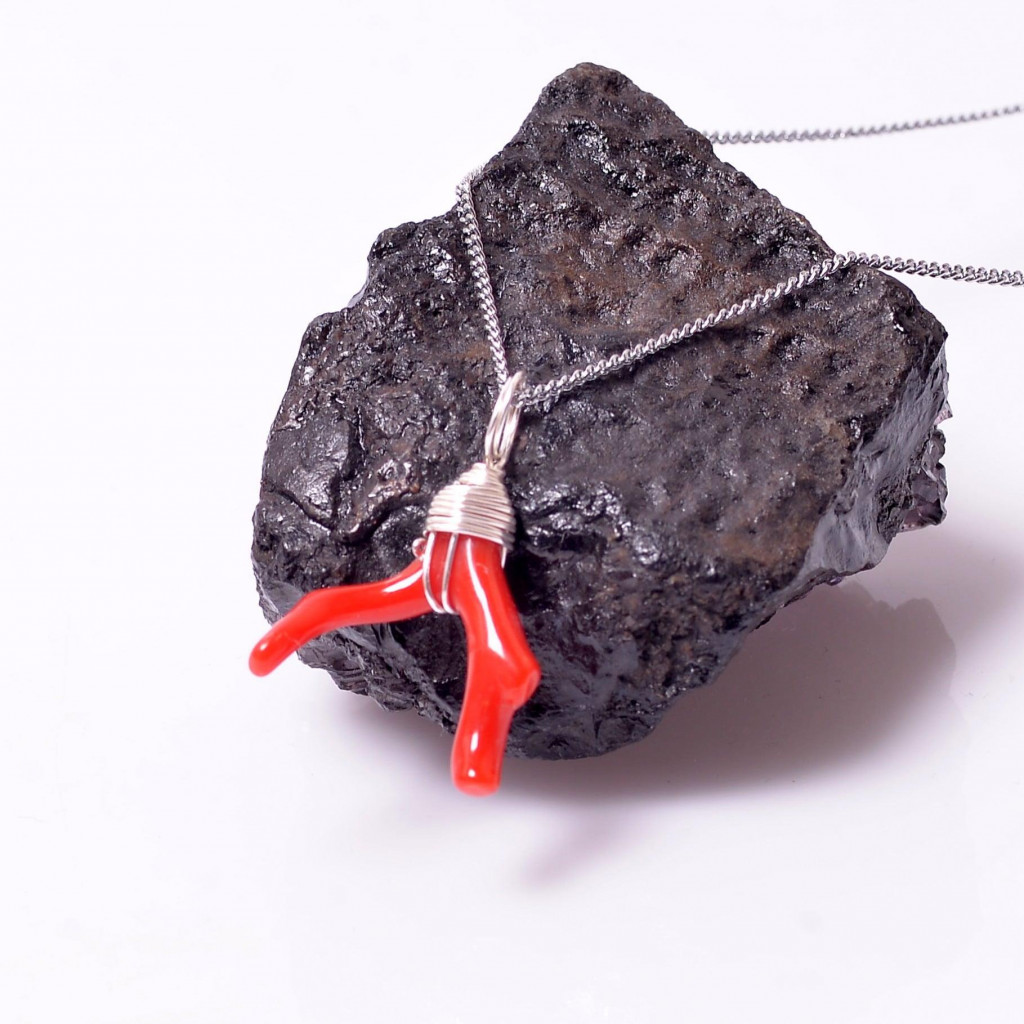 Dal Mercan Taşı Kolye - Boyasız Mercan Dal Mercan Taşı Kolye - Boyasız Mercan