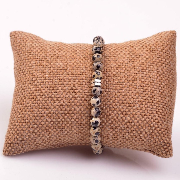 Dalmaçyalı Jasper Taşı Bileklik ( 6 mm )