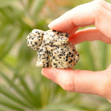 Dalmaçyalı Jasper Taşı Tavşan Şeklinde Obje - 2