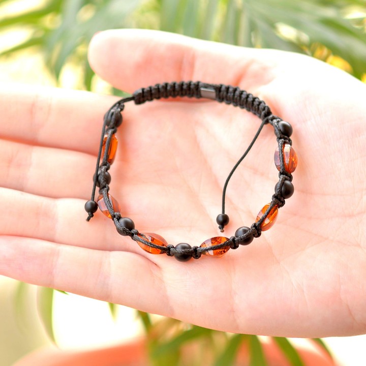 Damla Kehribar Makromeli Bileklik