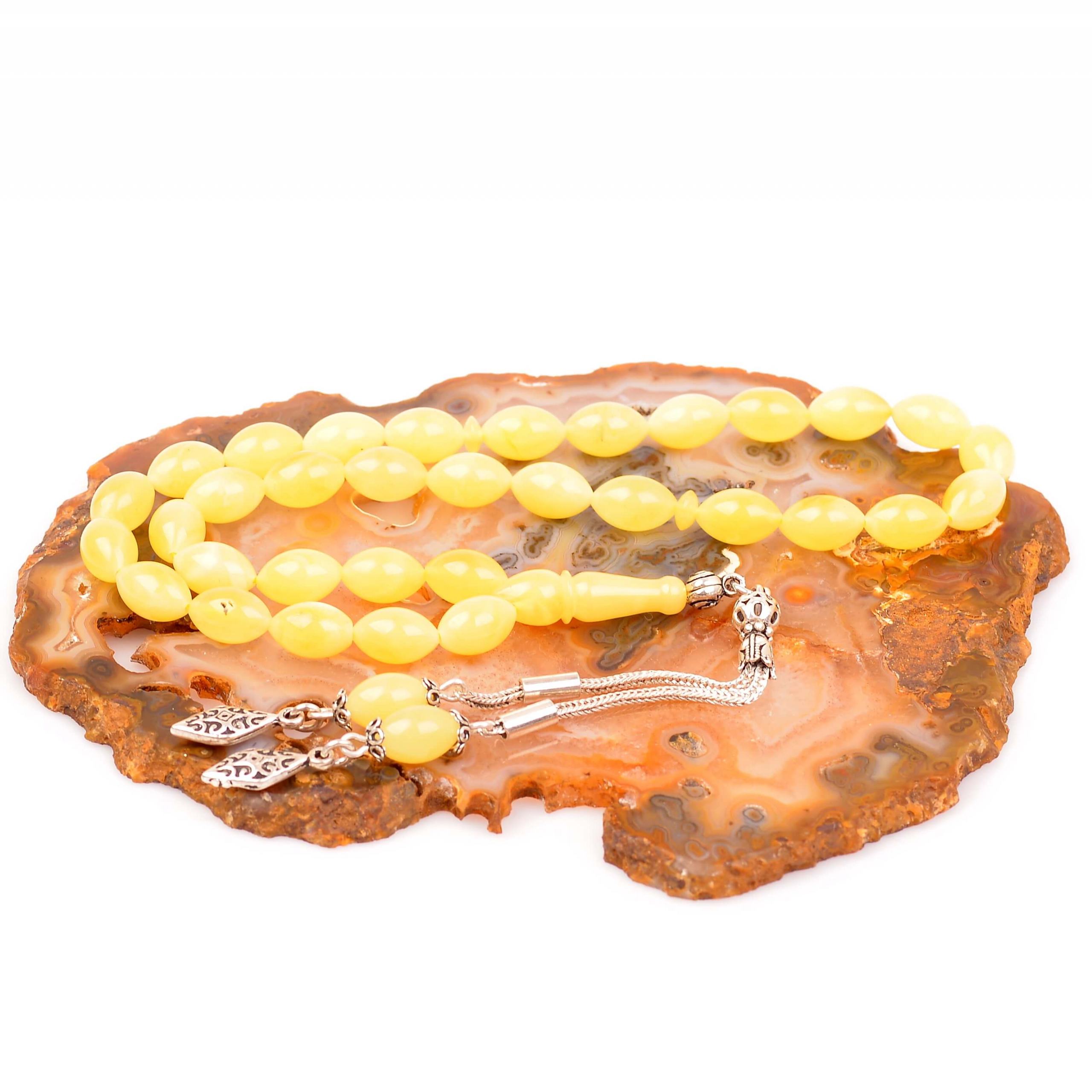 Drop Amber Prayer Beads 7*11 mm Certified Ürün